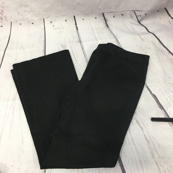 A142-Caribbean Joe size 12 black straight pants - Picture 1 of 4
